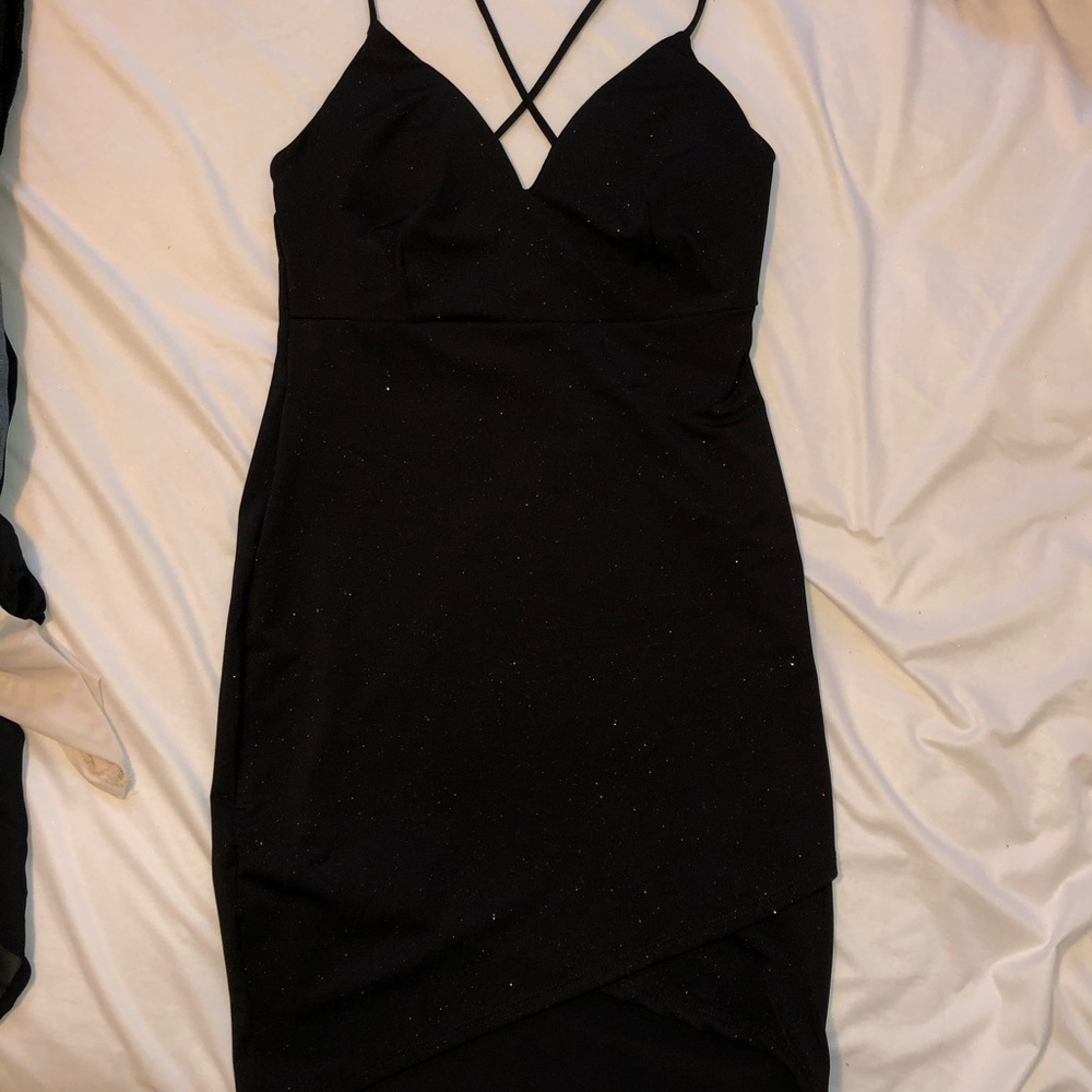 Windsor: black sparkly cocktail dress